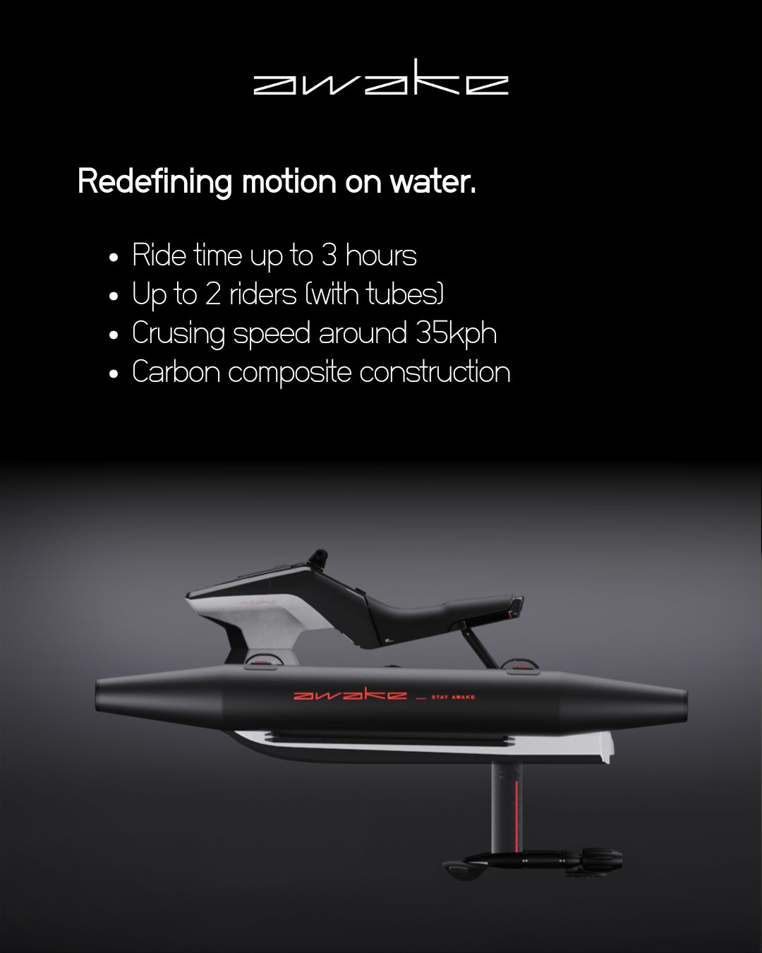 Awake NAVI — ride time up to 3 hours, up to 2 riders, 35kph